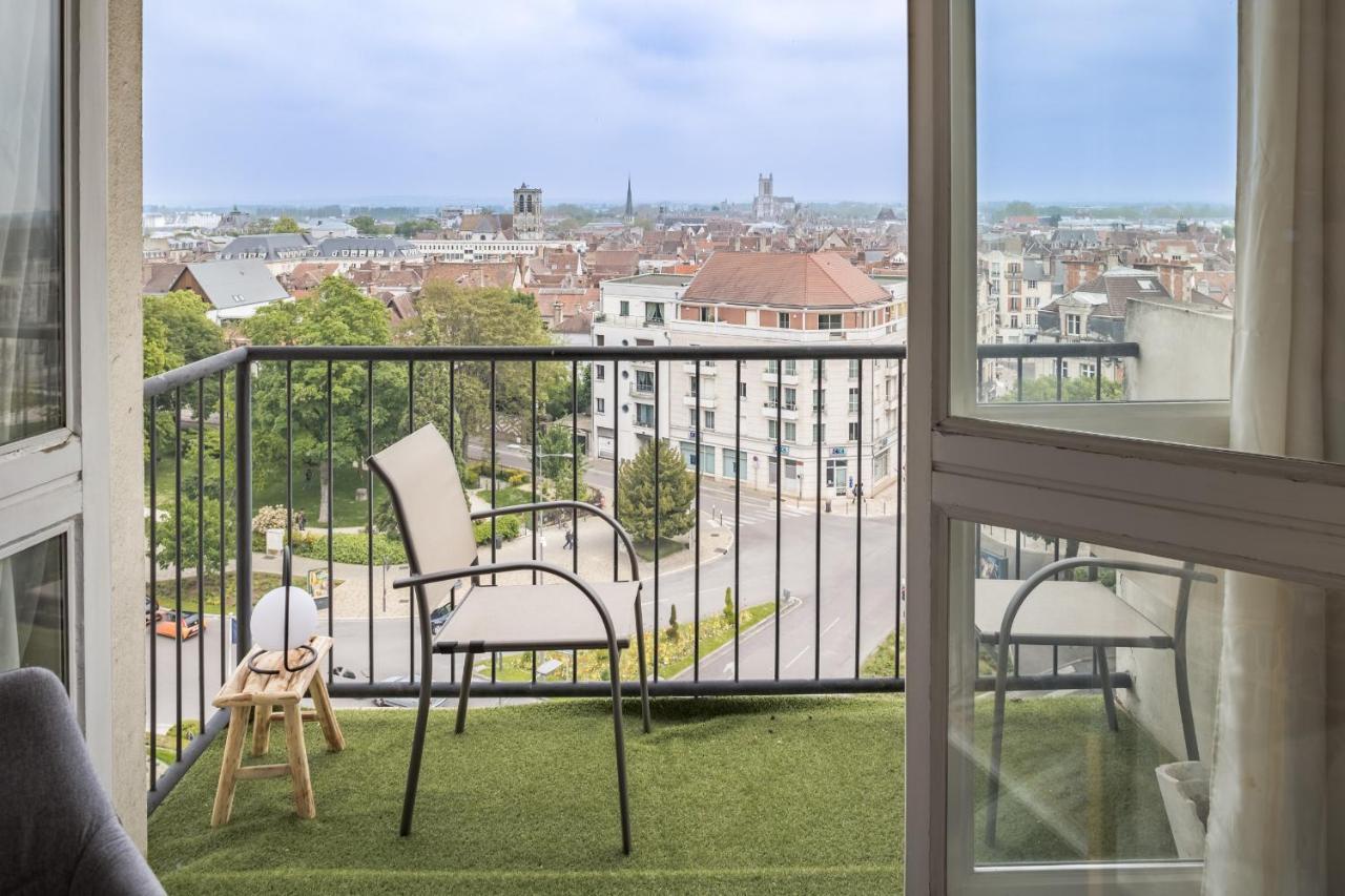 Evasion Urbaine - Vue Panoramique - Proche Gare Apartment Troyes Luaran gambar
